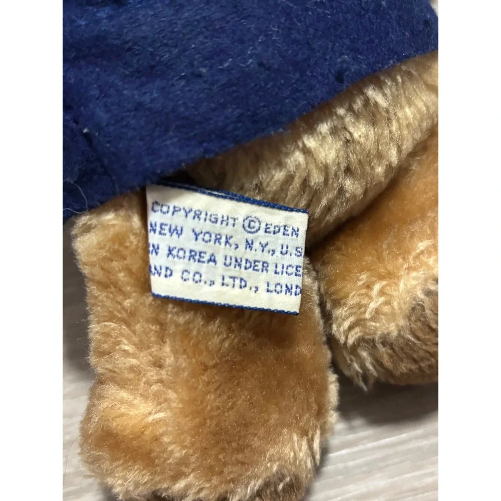 Eden Toys Paddington Bear‎ Plush Toy 1981 Vintage Blue Coat